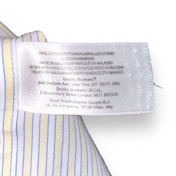 Yellow Brooks Brothers 1818 French Cuff Button Down Shirt 15.5 - Picture 7 of 8